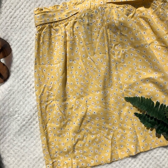 🎄George yellow casual skirt  SZ M floral print NWOT - Picture 5 of 10